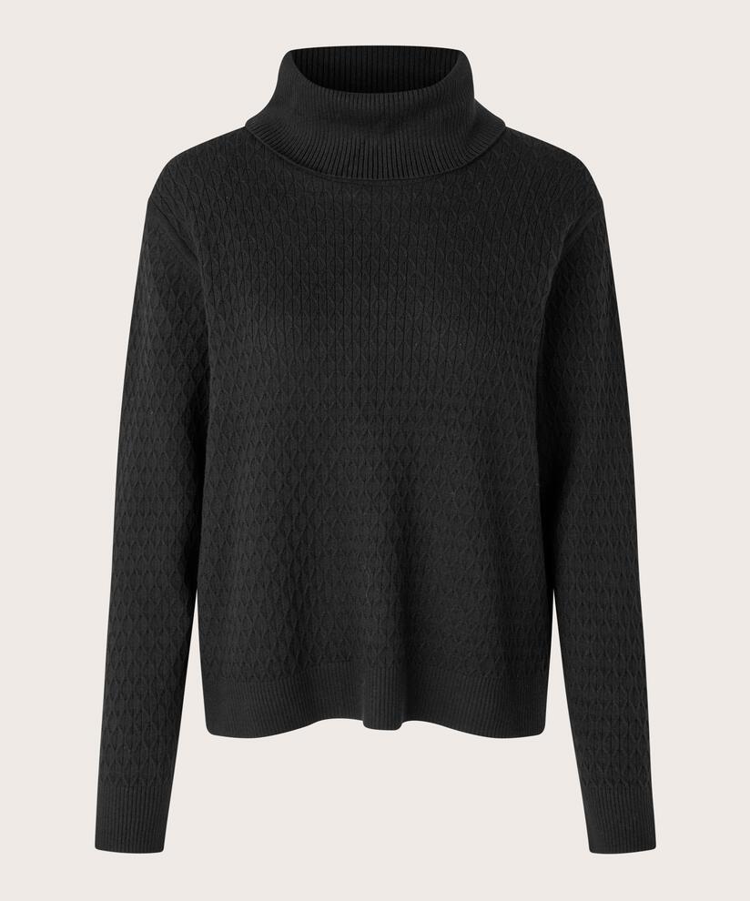 Florette Strikkegenser, Black