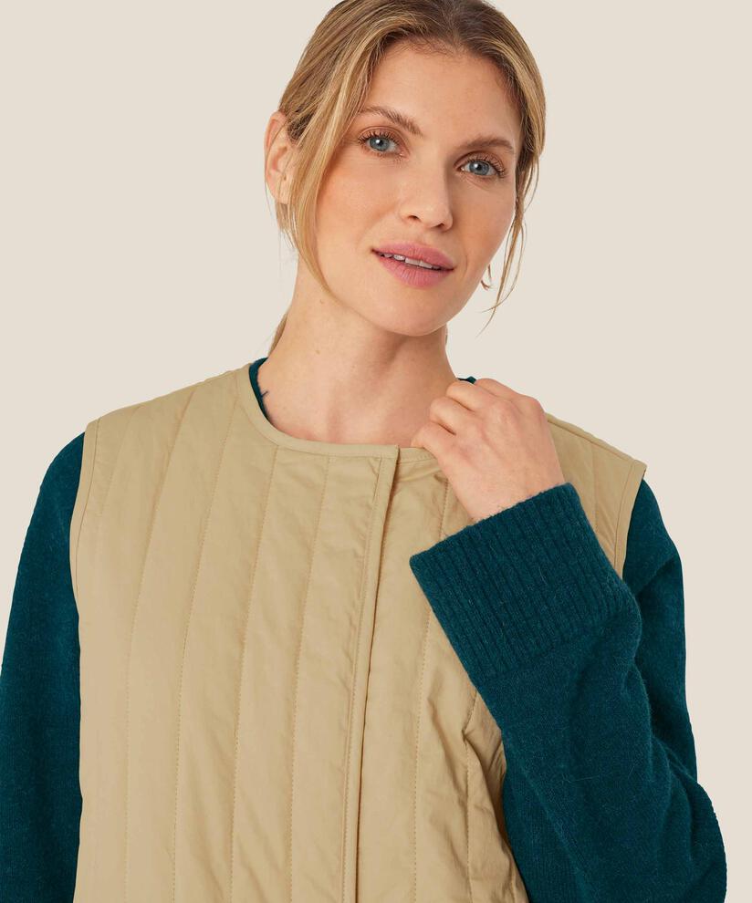 Tegan Vest, Pale Khaki