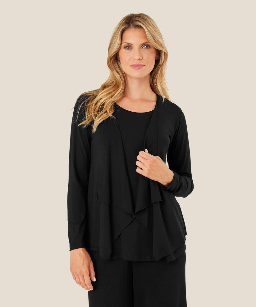 Itally JERSEY Cardigan, Black