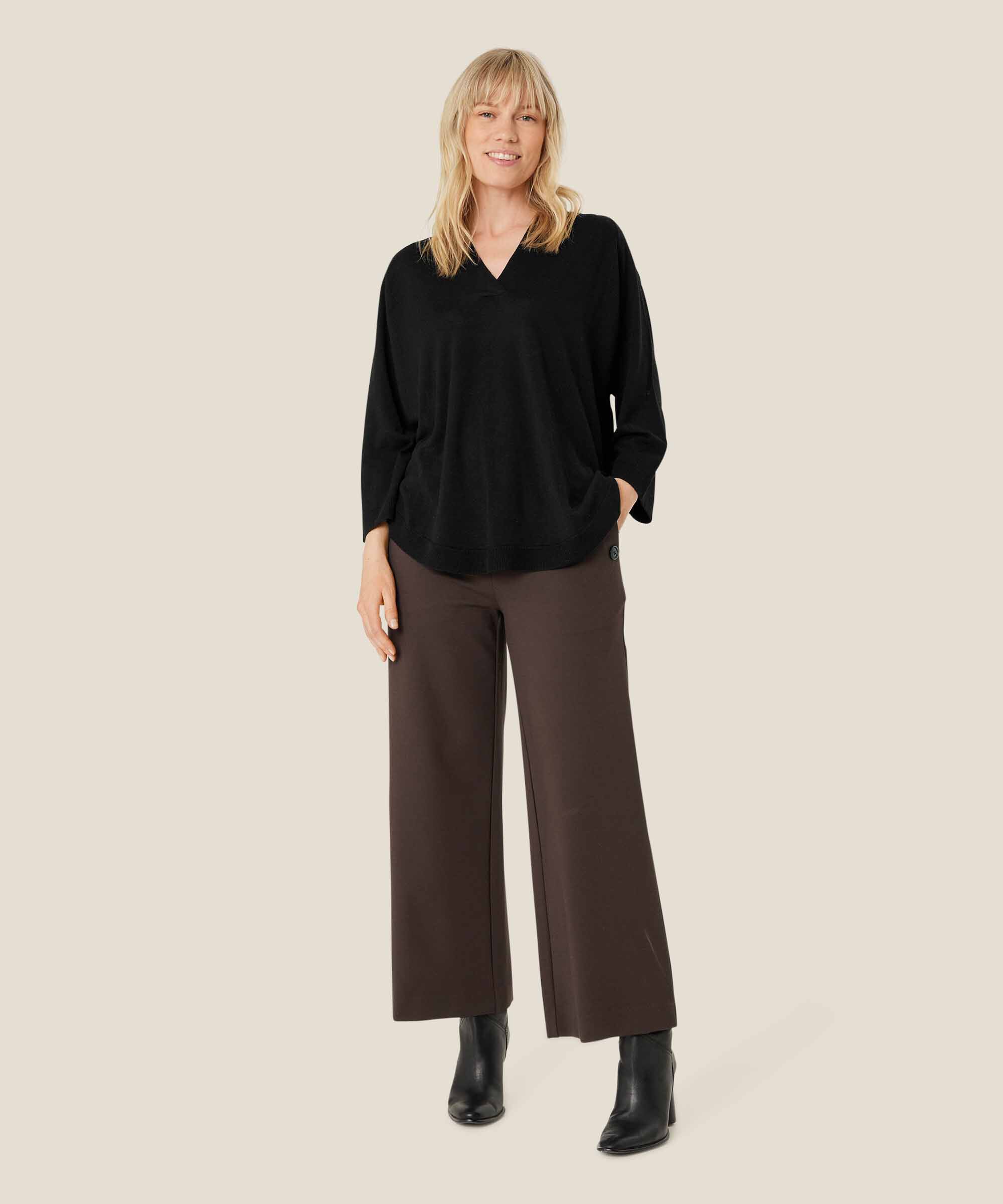 Florice Strikkegenser, Black