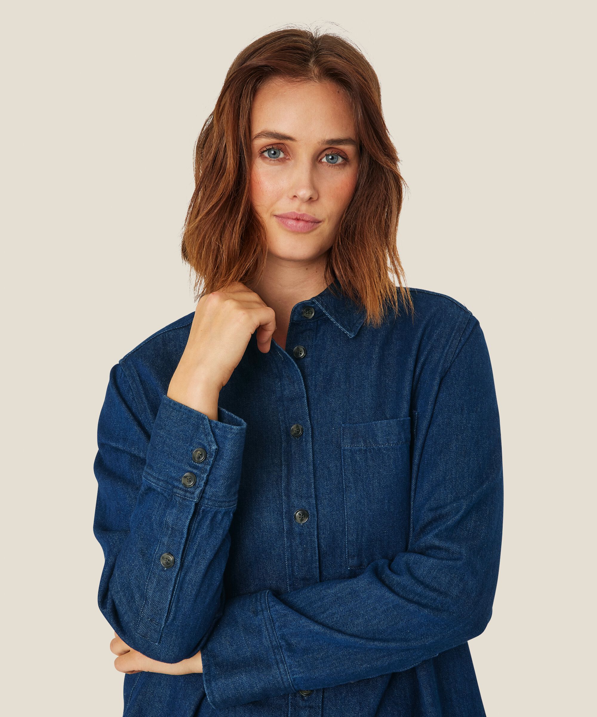 Indiba Skjorte, Dark Denim