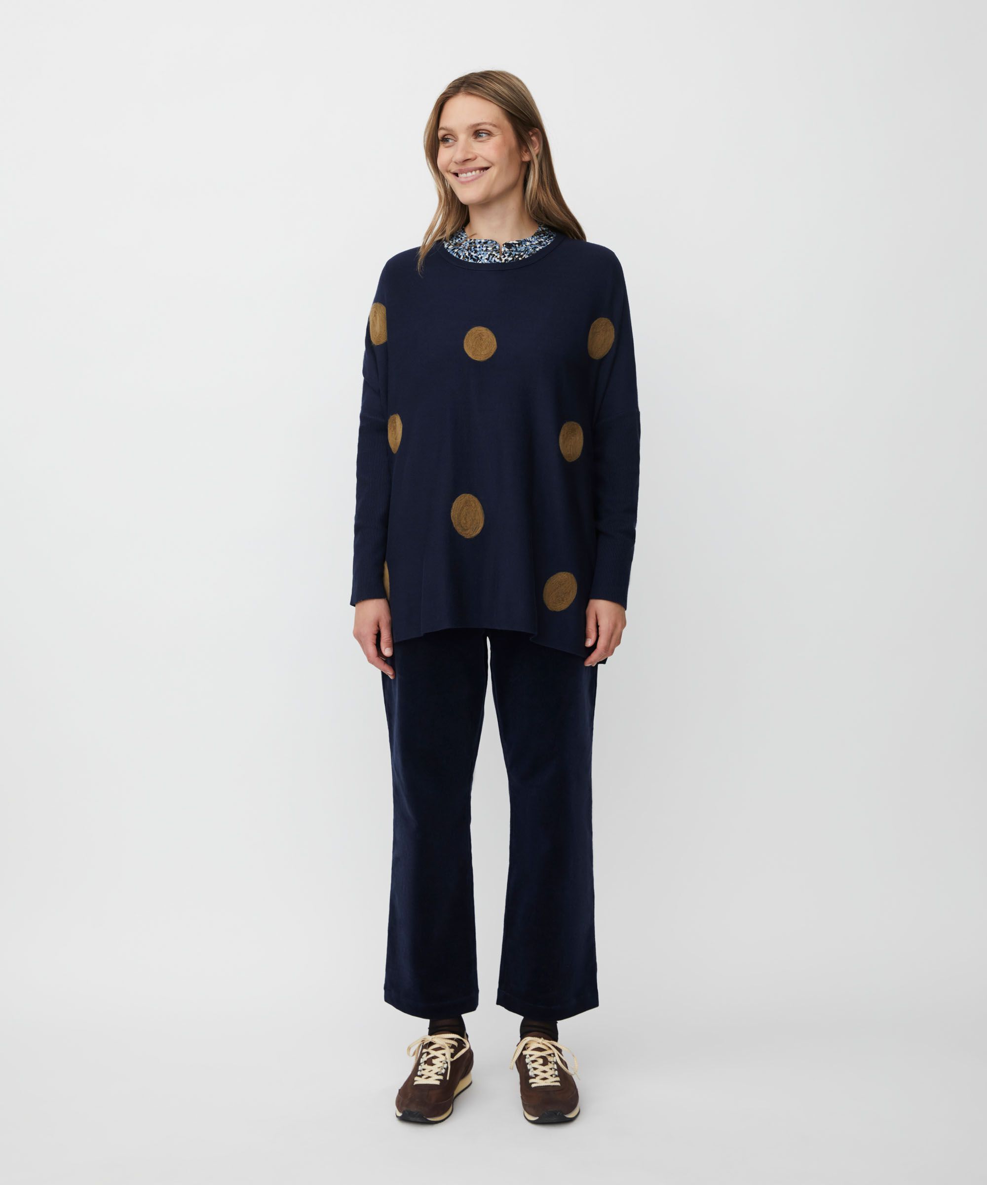 Fanasi Strikkegenser, Navy Blazer