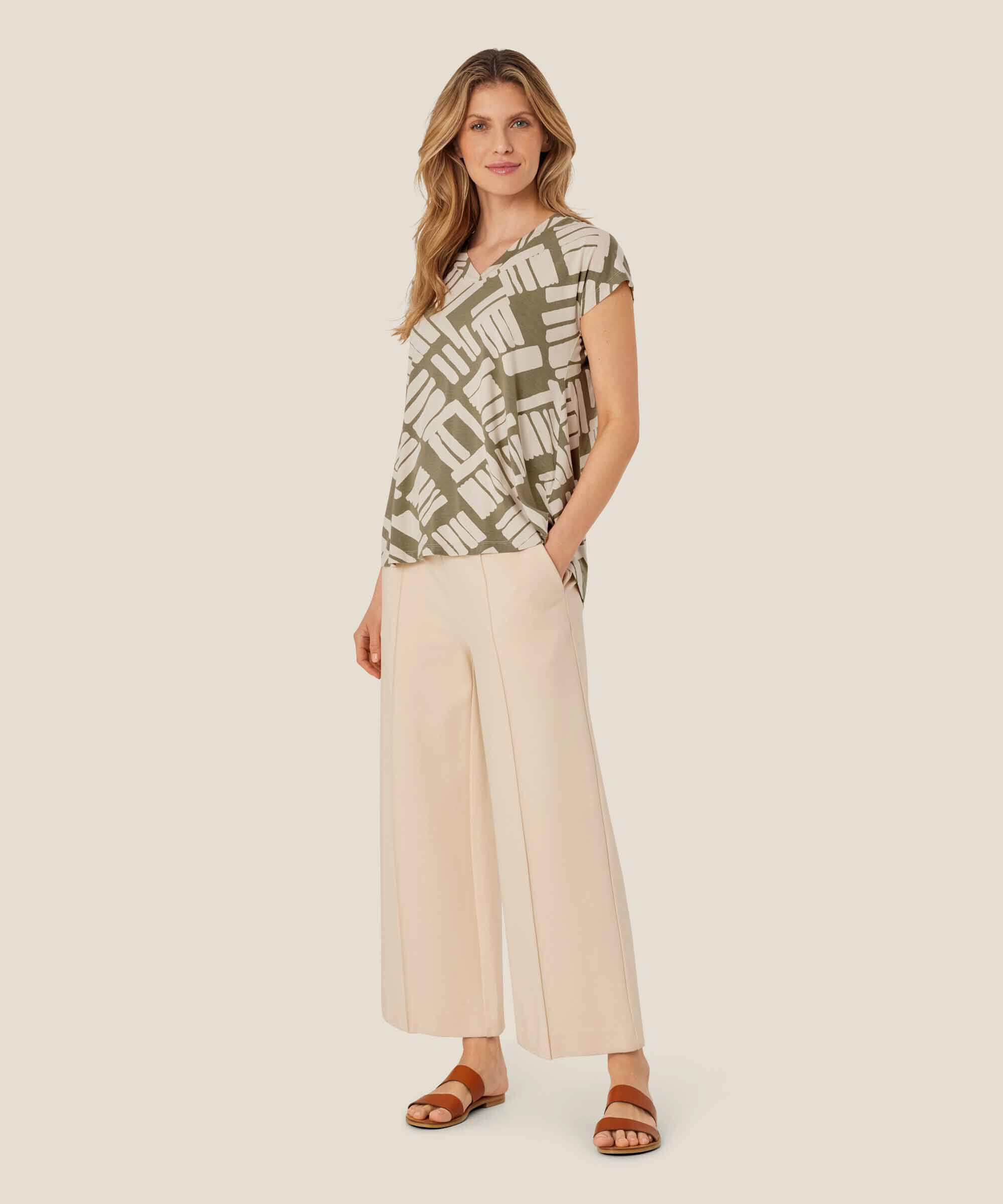 Efa JERSEY Topp, Dusky Green