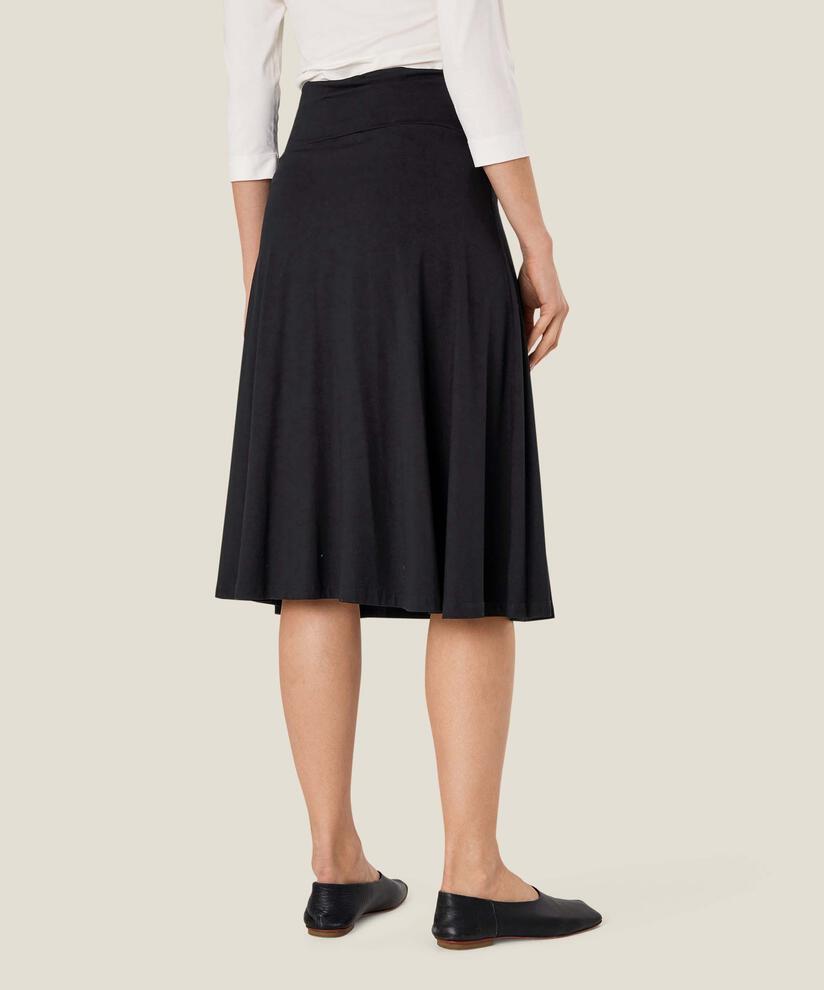 Saba JERSEY Skjørt, Black, hi-res