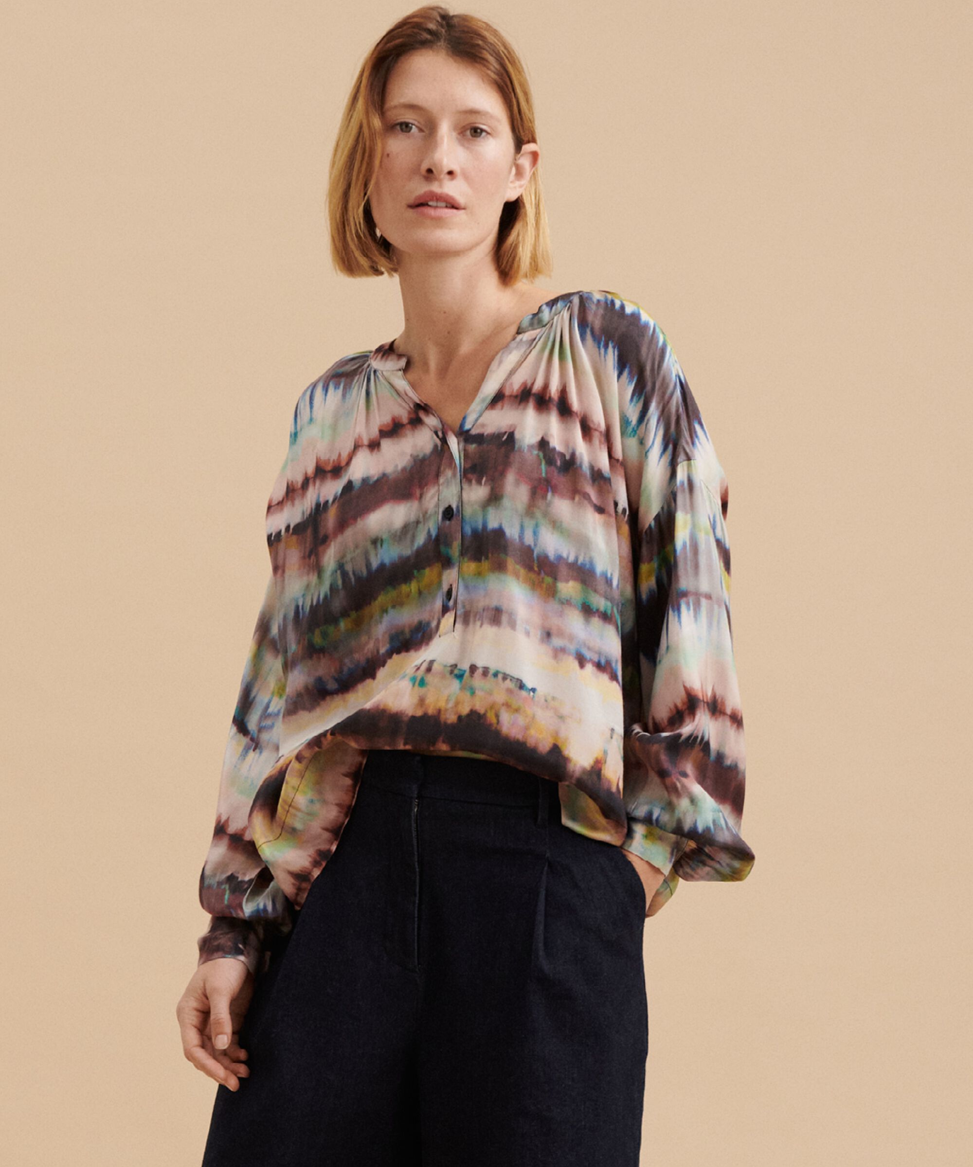 Dolma Bluse, Misty Rose