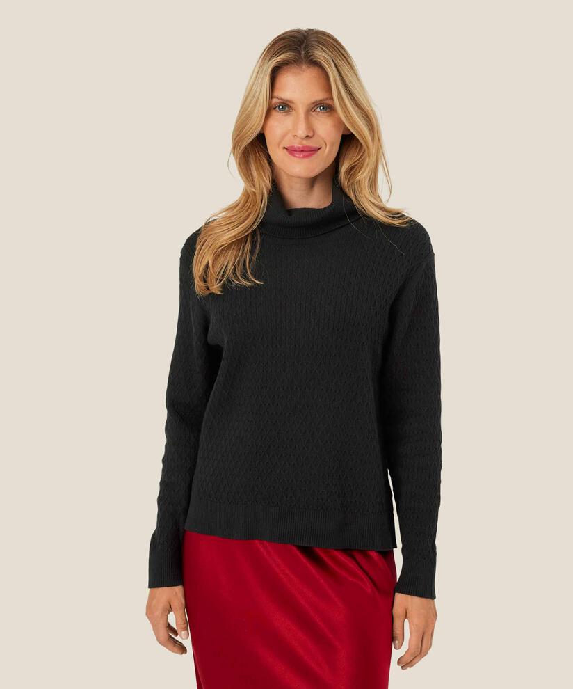 Florette Strikkegenser, Black