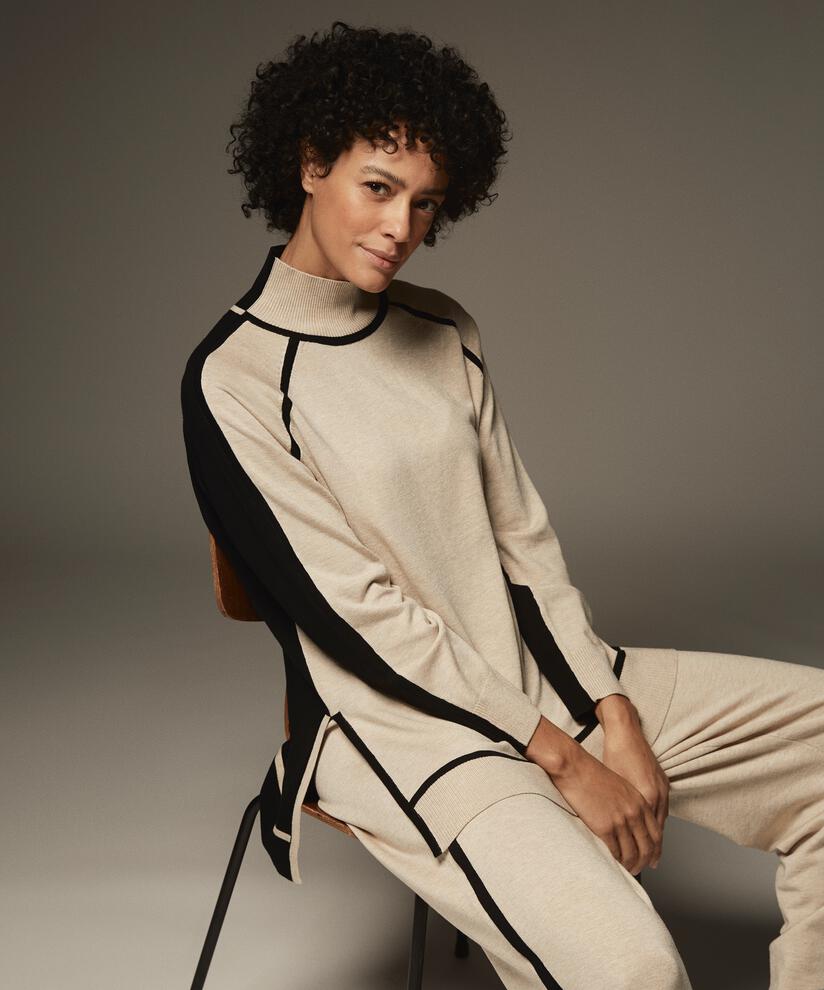 Freyane Strikkegenser, L beige mel