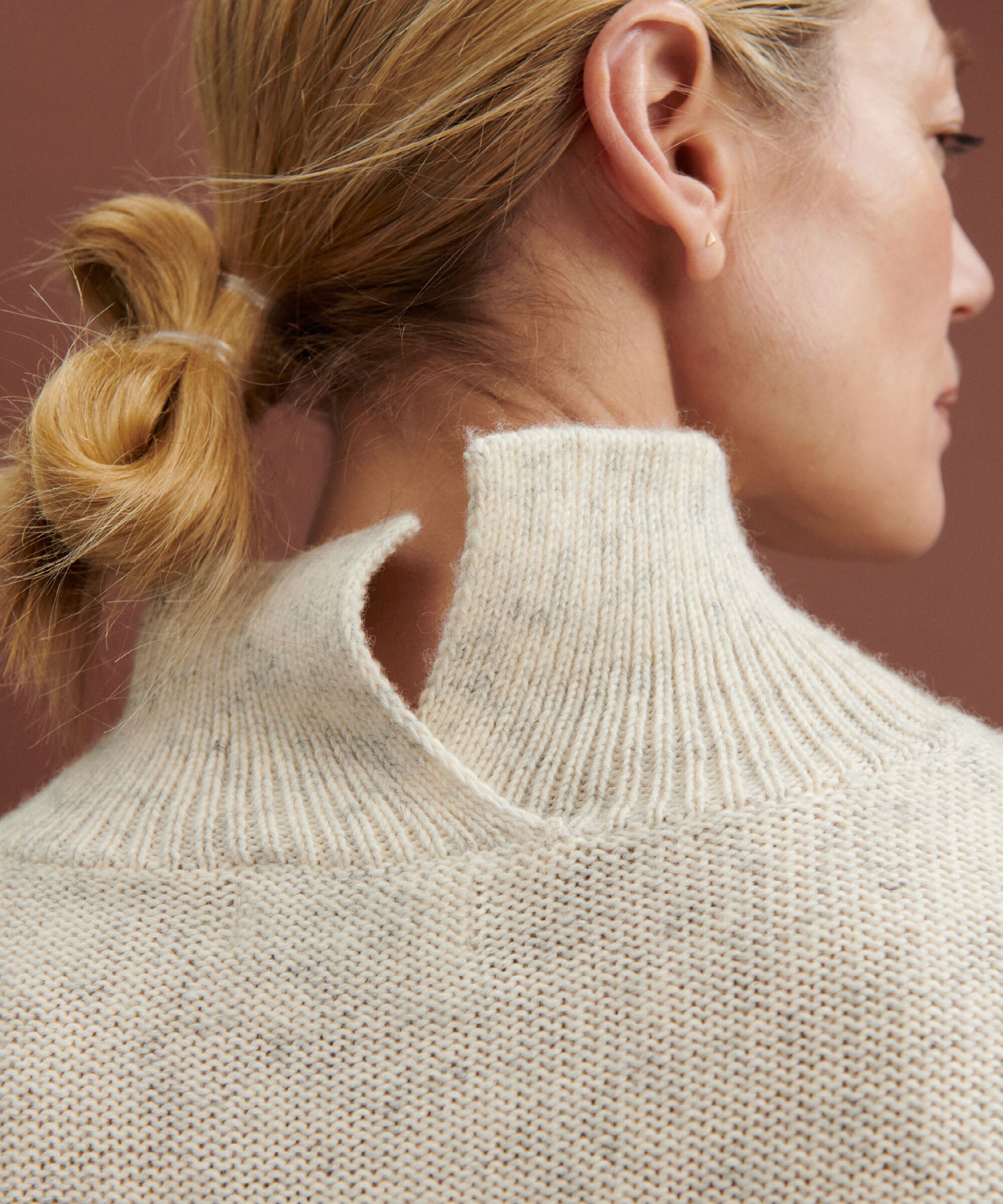 Fultura Strikkegenser, Whc/blk/coffe