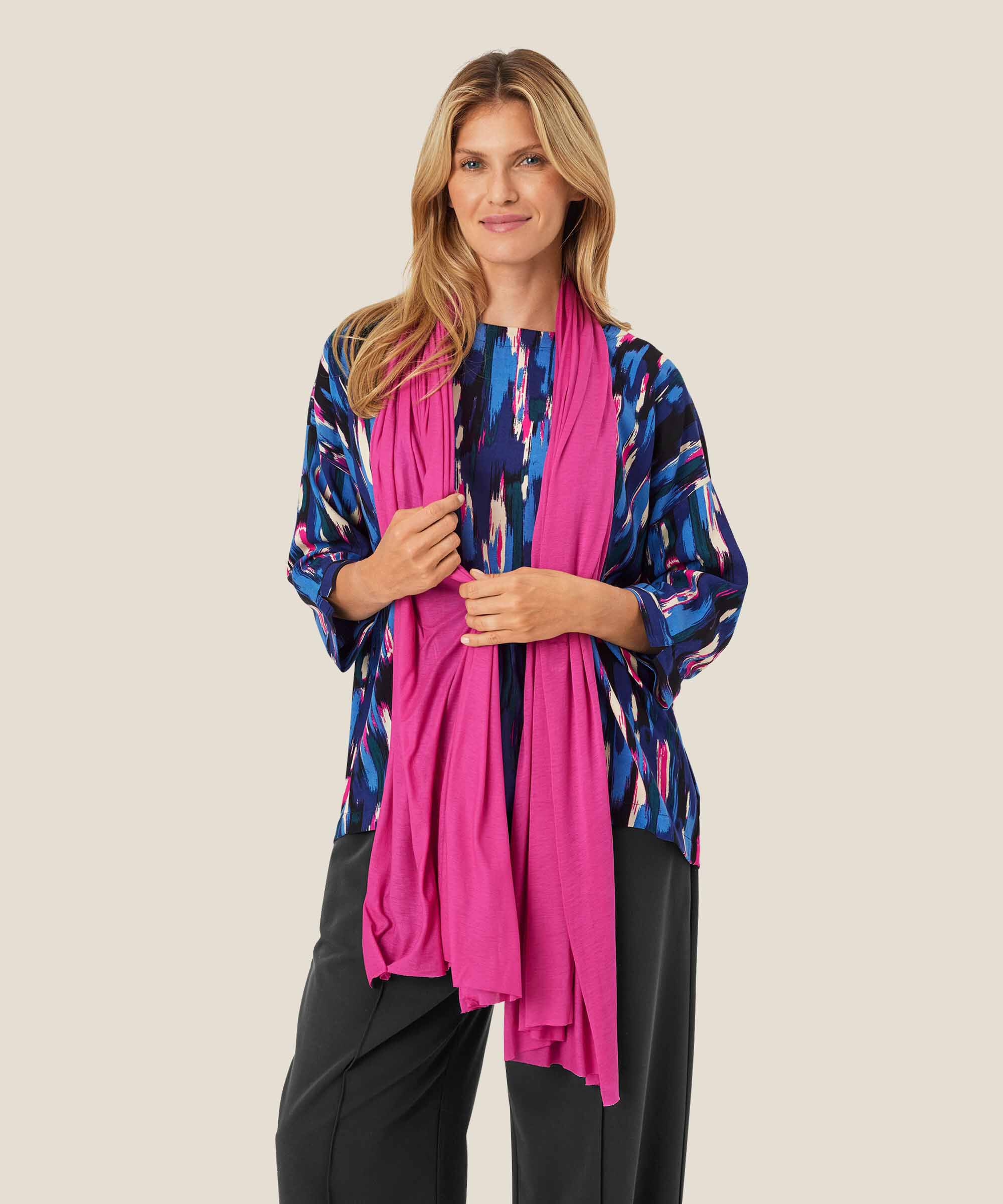 Amega JERSEY Skjerf, Fuchsia Red