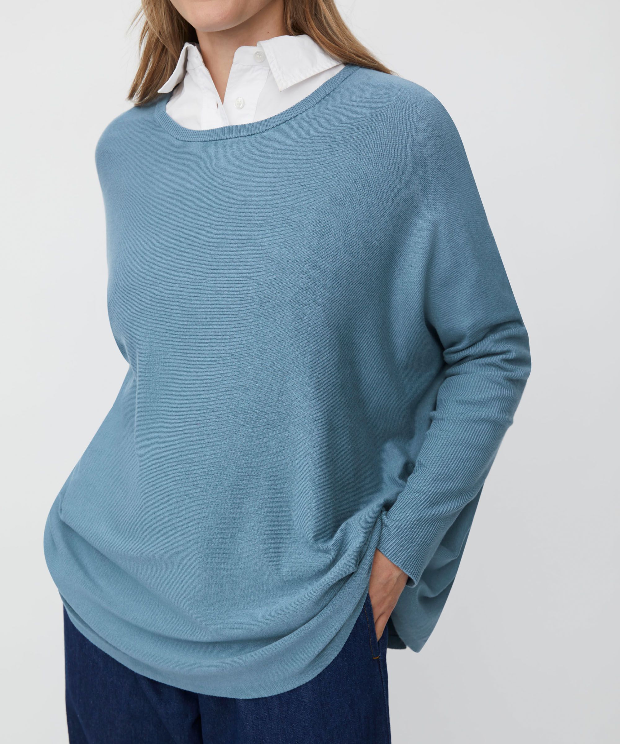 Fanasi Strikkegenser, Proven Blue