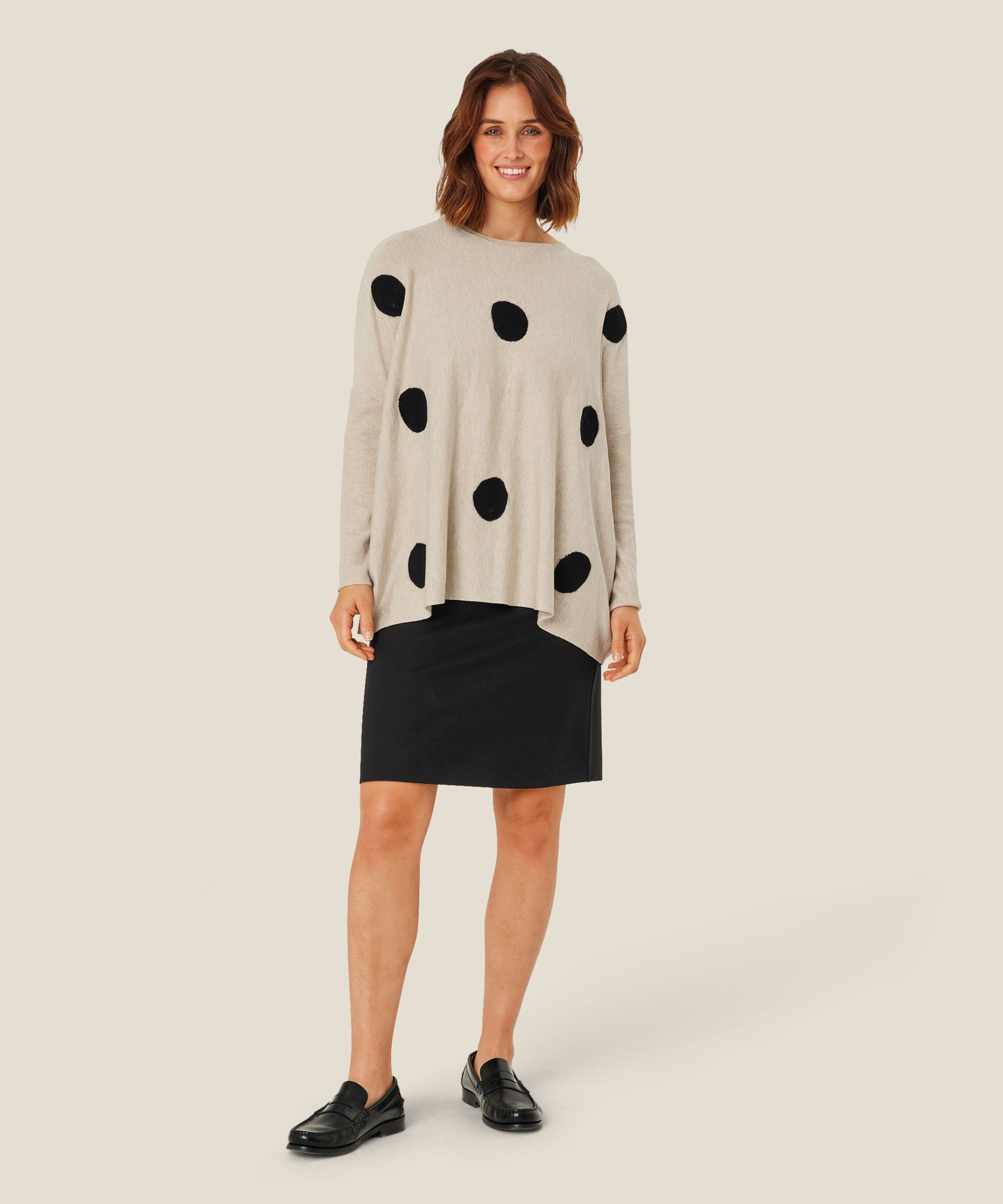 Salma JERSEY Skjørt, Black