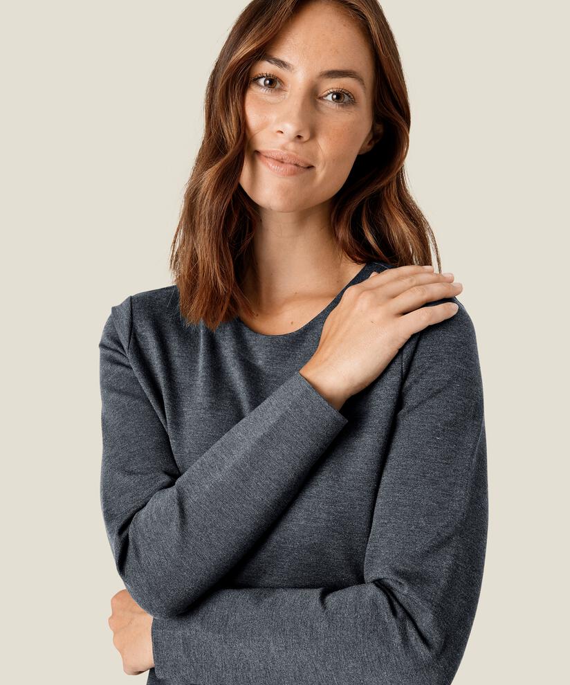Nukula JERSEY kjole, M. Grey mel., hi-res
