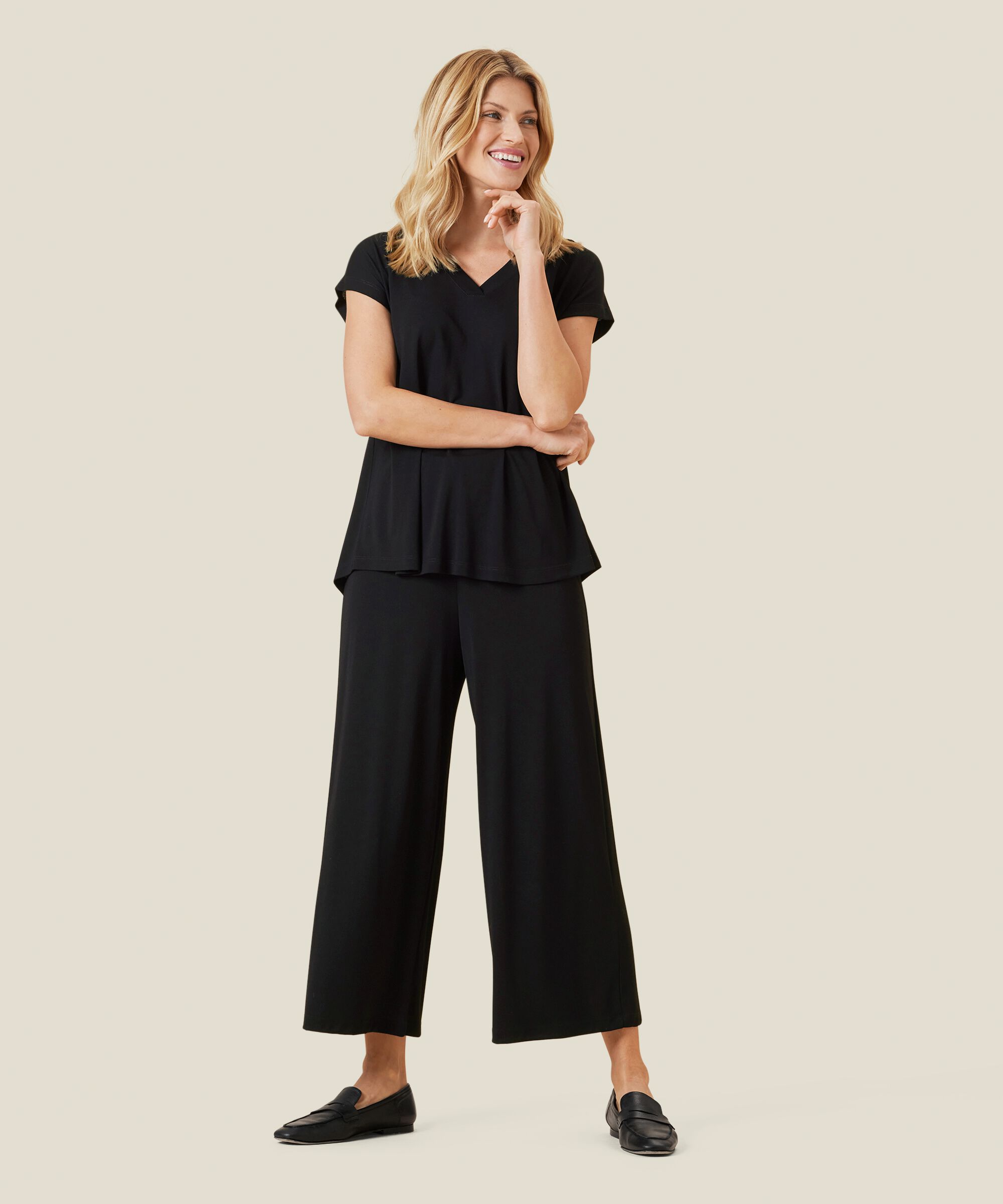 Pam JERSEY Bukser, Black