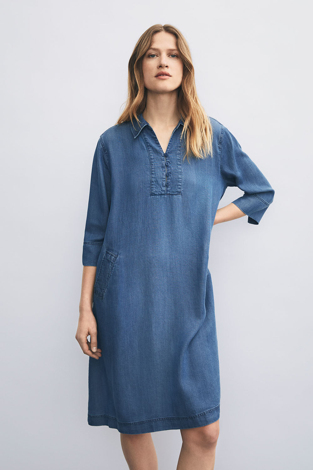 Nahlia Denim kjole - Washed denim