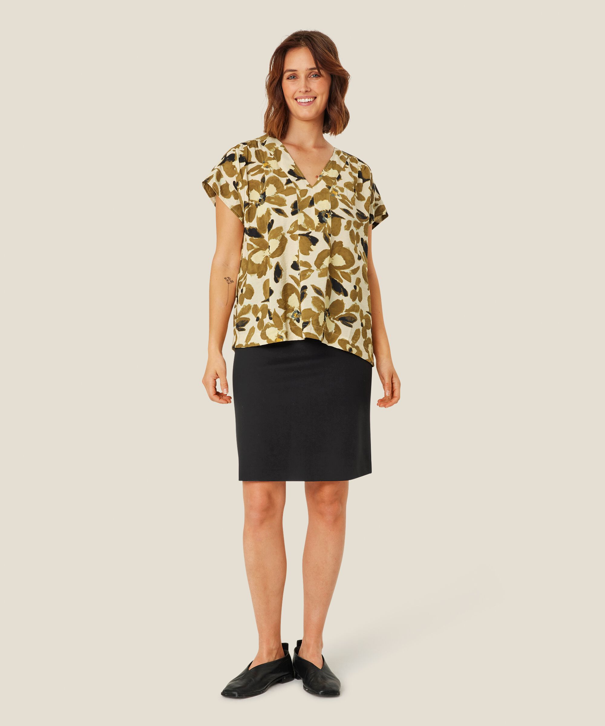 Salma JERSEY Skjørt, Black