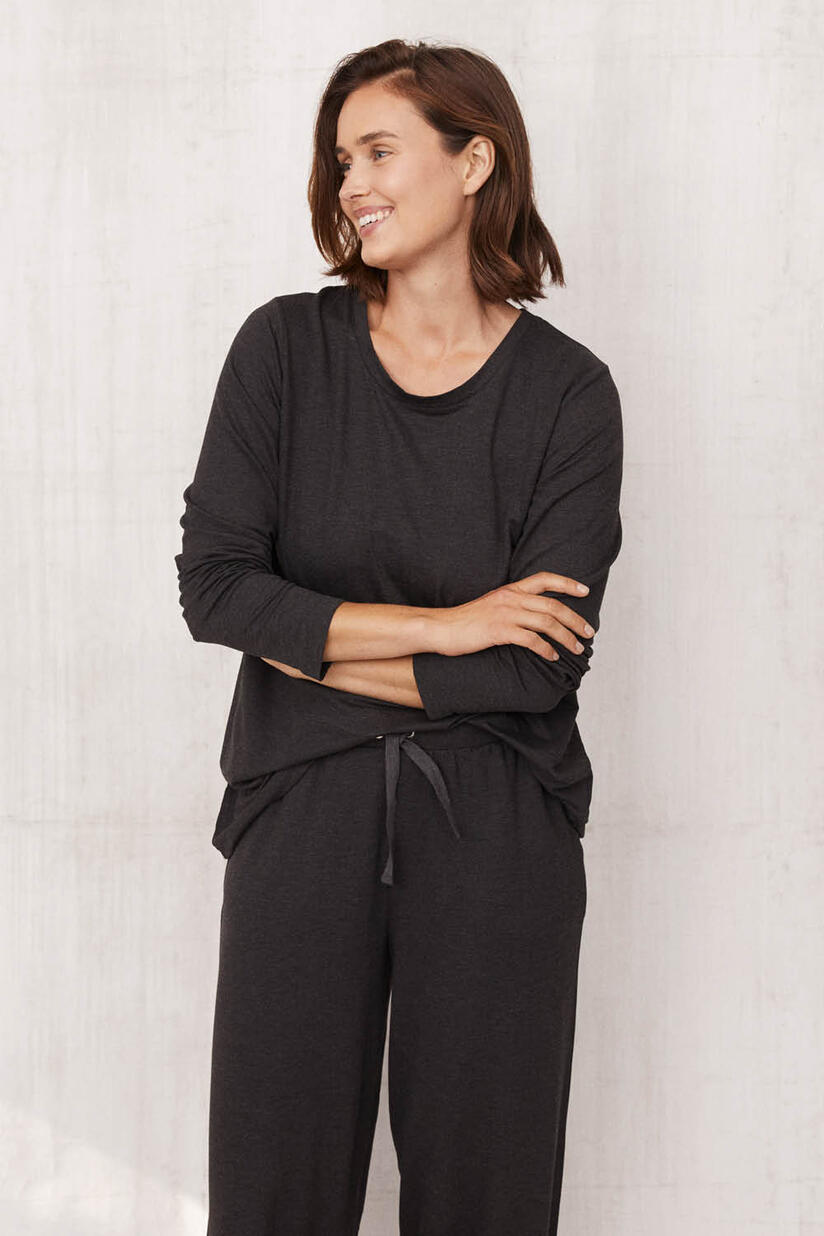 Berta JERSEY Topp - D. Grey mel., PERSINI JERSEY BUKSER - D. Grey mel.