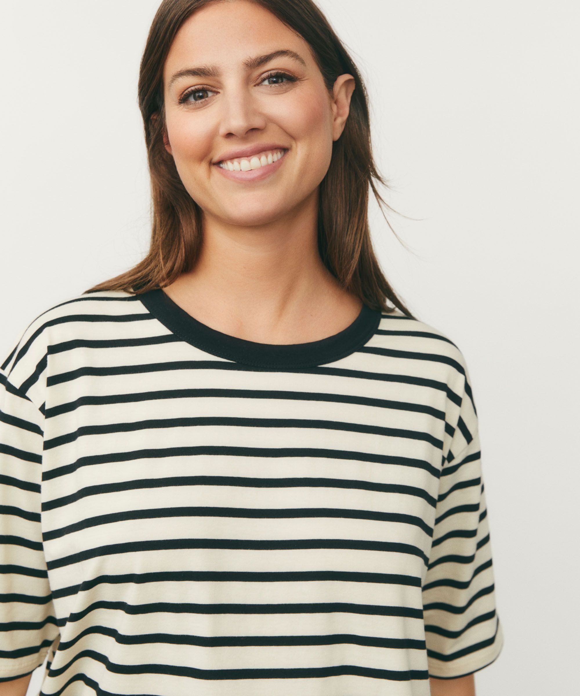 Doreann Jersey Topp, Black