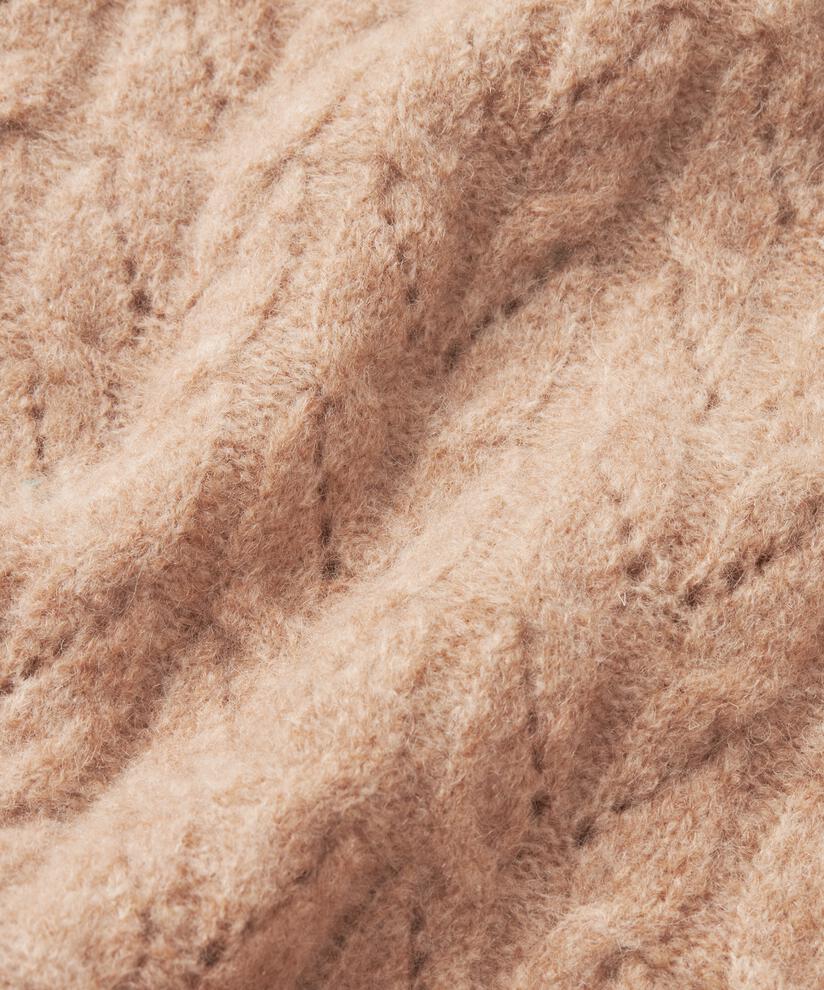 Fuenta Strikkegenser, L beige mel