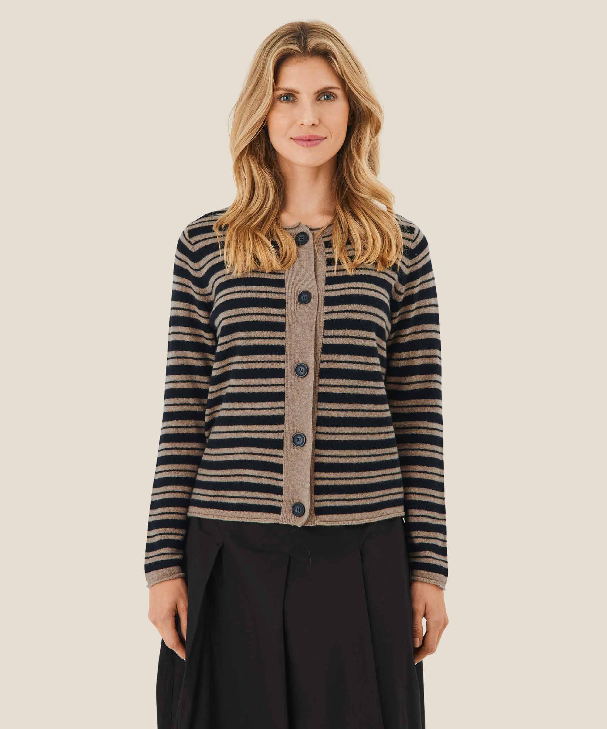 Lica Cardigan, Black/dijon