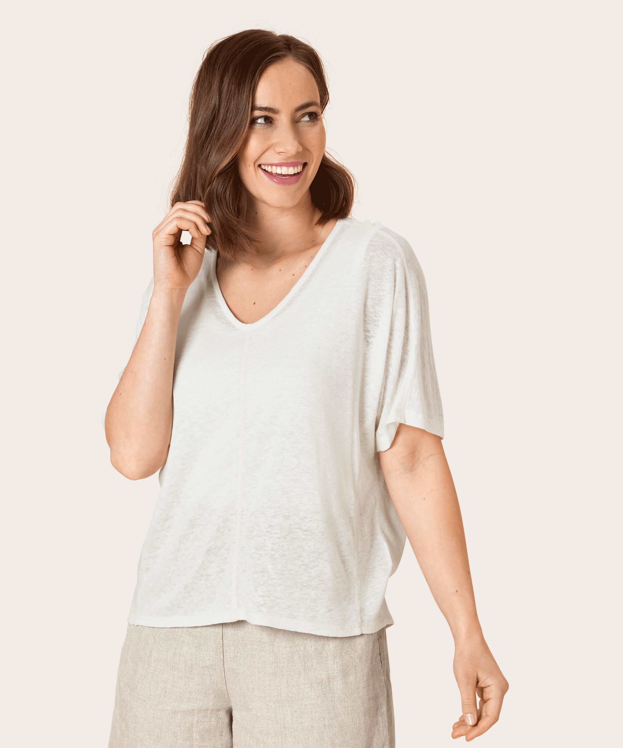 DENA JERSEY TOPP, White