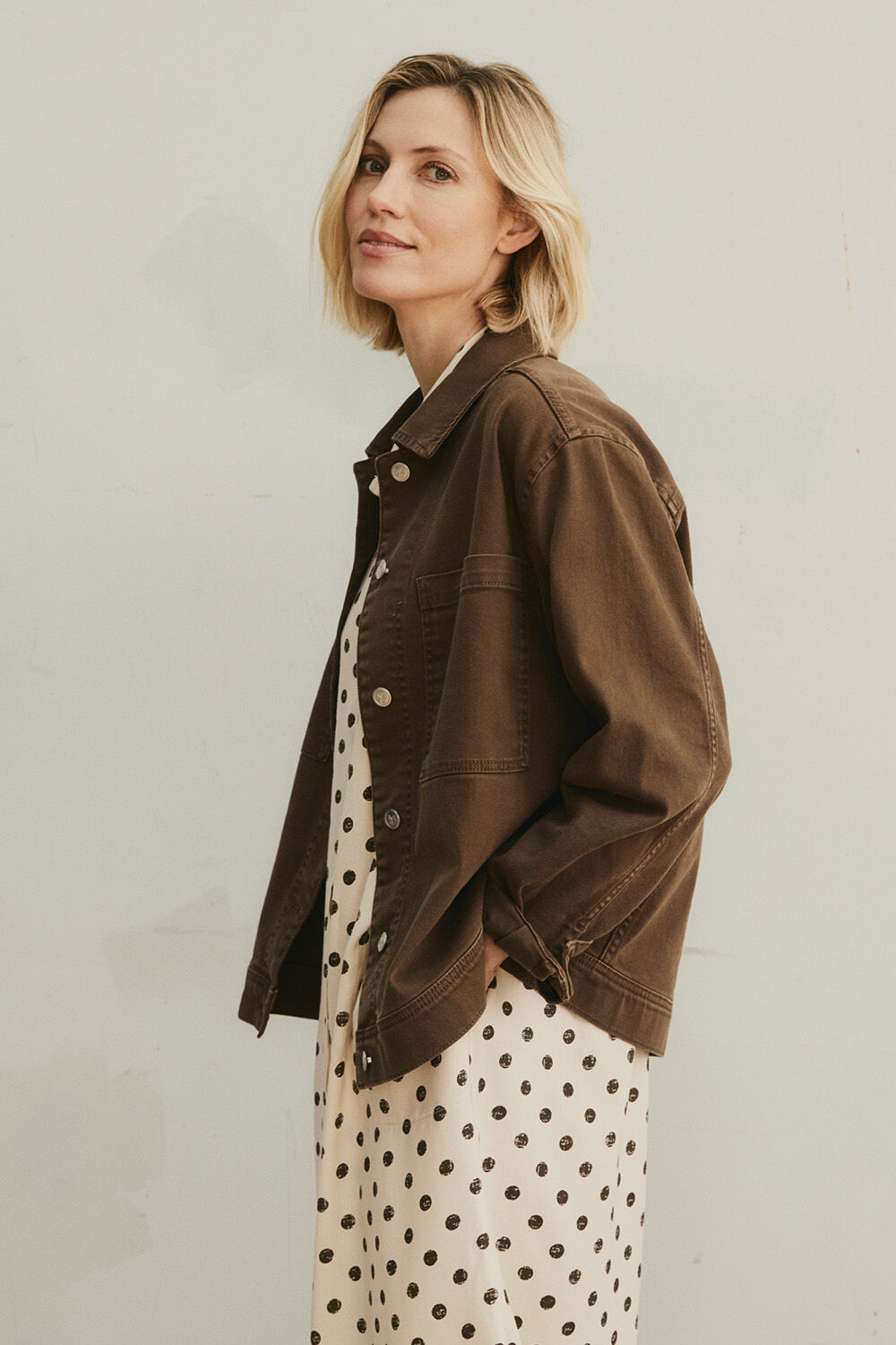 Junessai denim jakke - Slate Black, Nimeso Skjortekjole - Fog