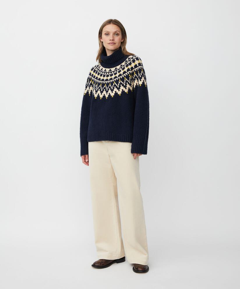 Fatima Strikkegenser, Navy Blazer