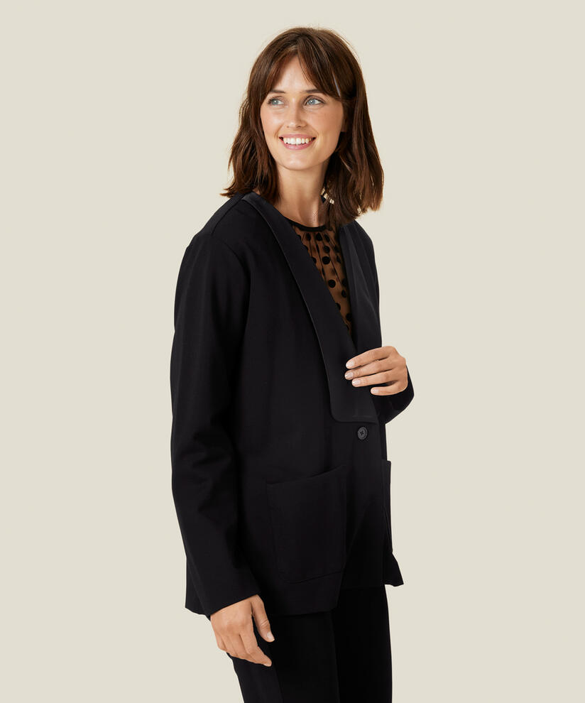 JENNY JERSEY JAKKE, Black