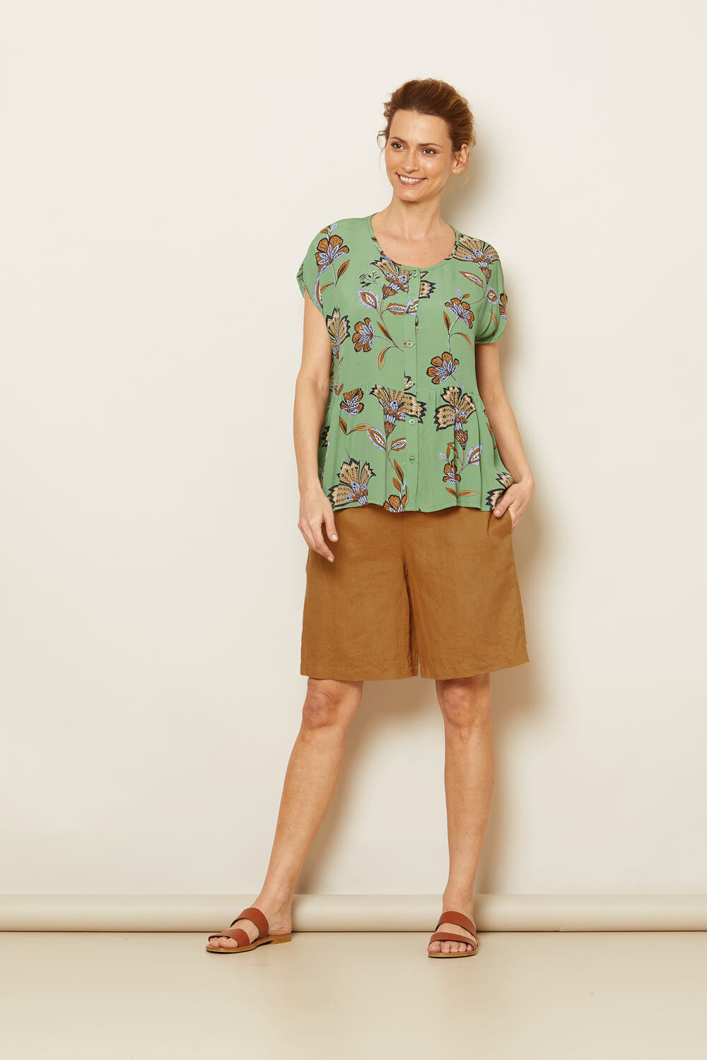 IDALI SKJORTE, Stone Green