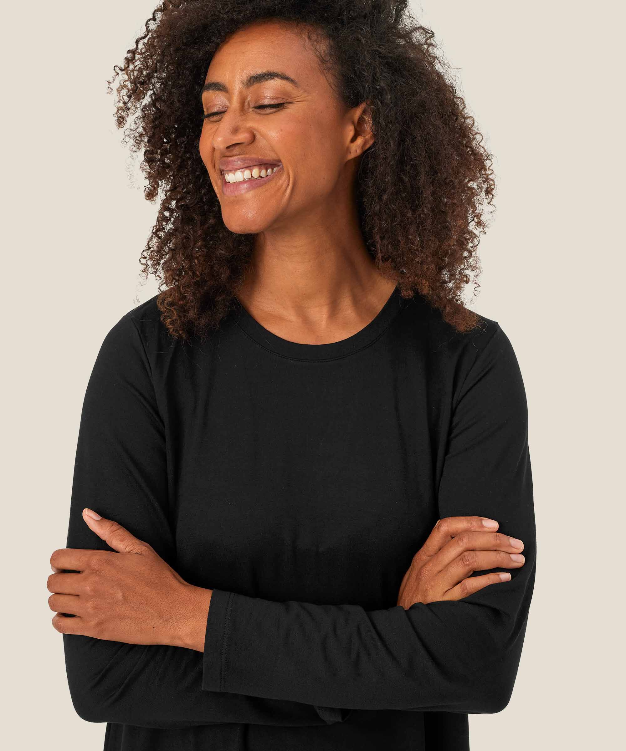 Berta JERSEY Topp, Black