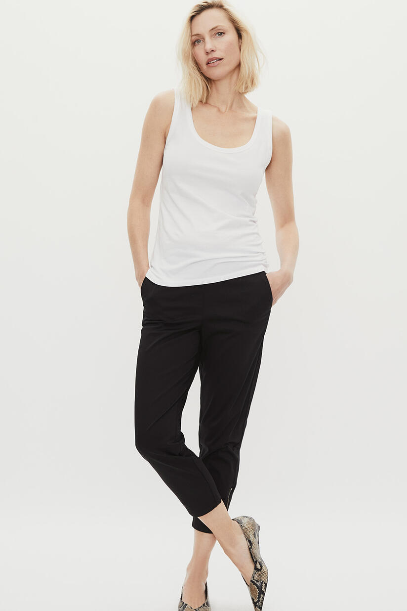 Elviora JERSEY Topp - White, Padme Bukser - Black