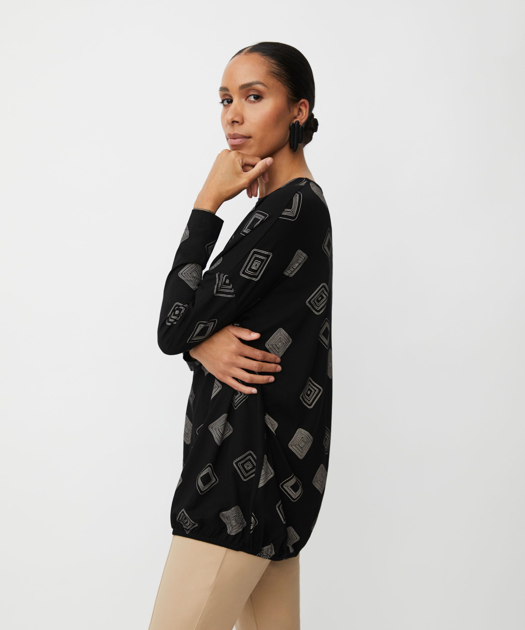 Bagggy JERSEY topp, Black