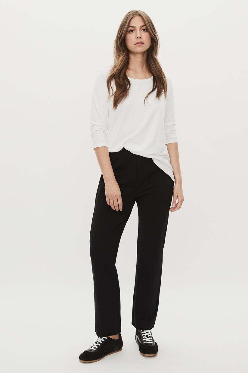 Paige JERSEY bukser - Black, Cecille JERSEY Topp - White