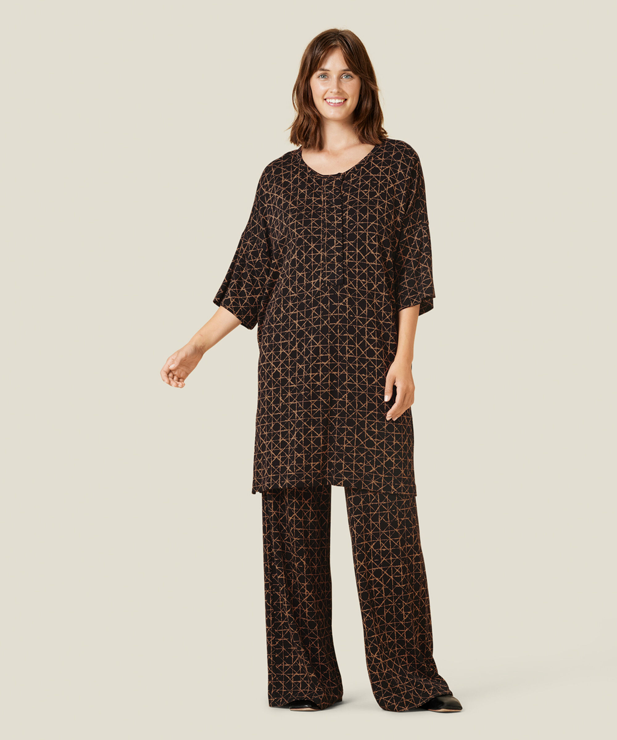 PIRISTA JERSEY BUKSER, Tobacco Brown