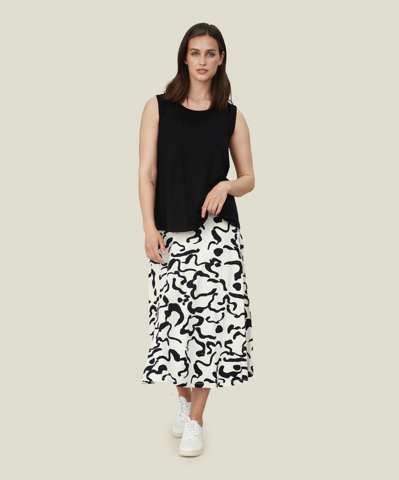 SABRINA JERSEY SKJØRT, Black