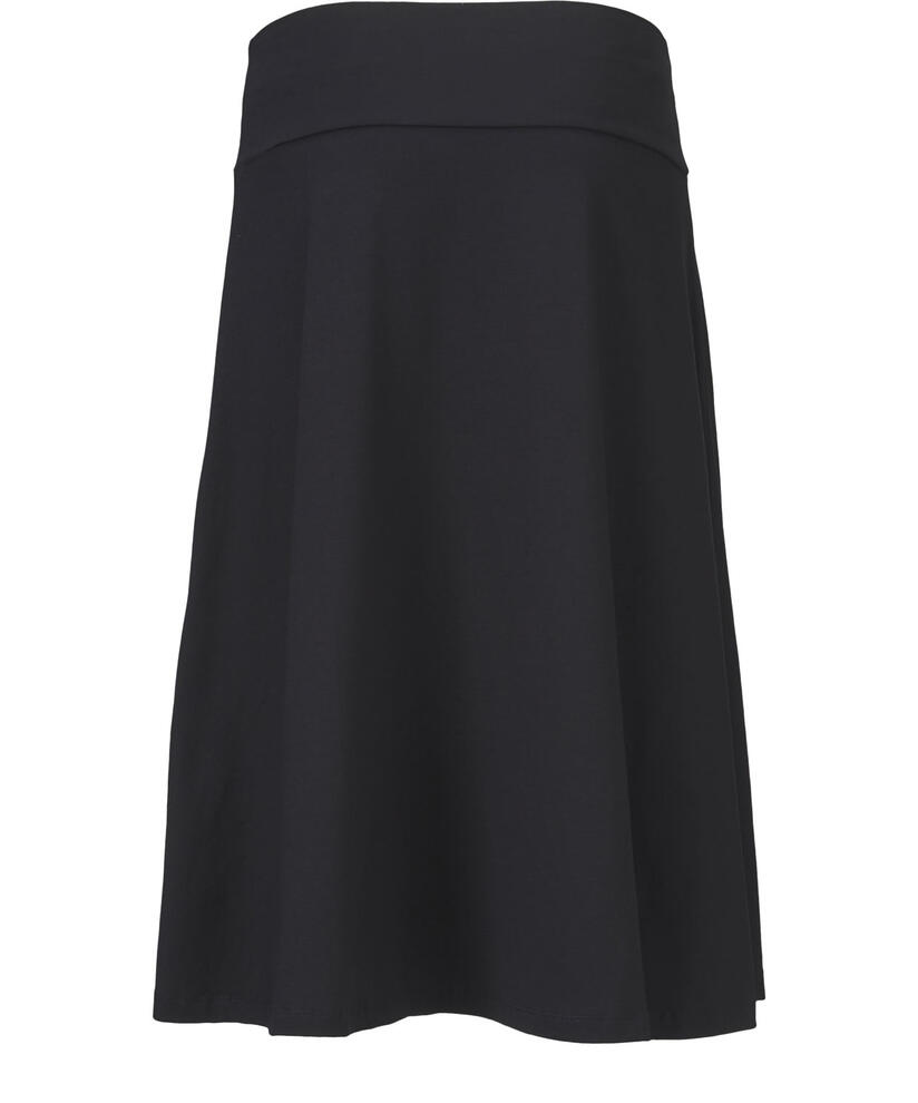 Saba JERSEY Skjørt, Black, hi-res