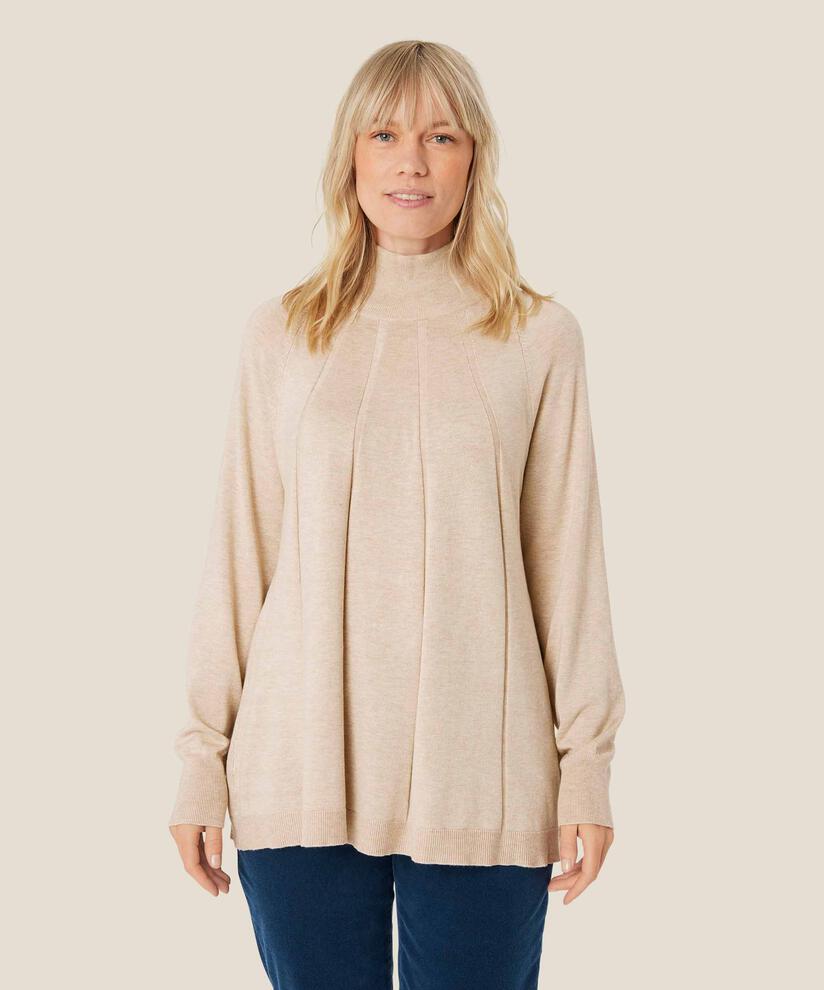 Funse Strikkegenser, L beige mel