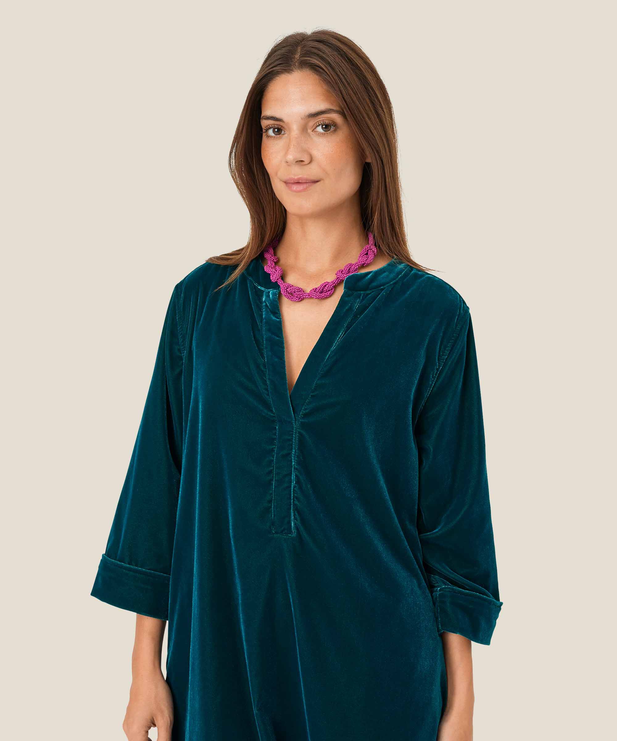 Rybe Halskjede, Fuchsia Red