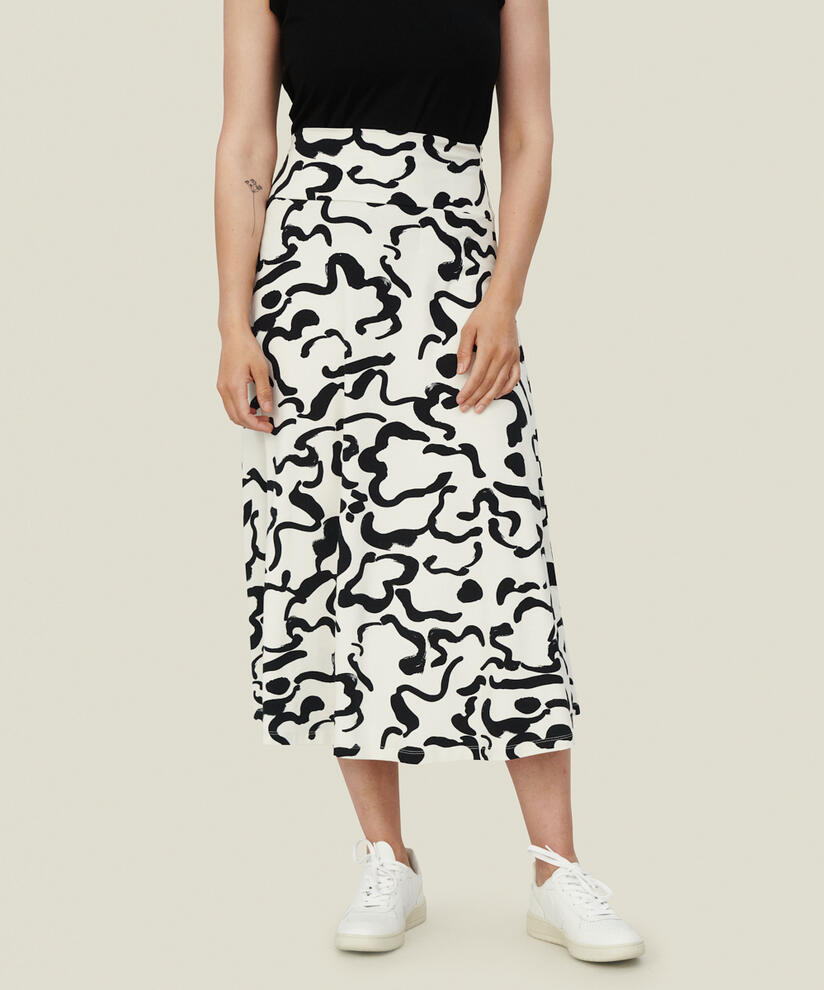 SABRINA JERSEY SKJØRT, Black