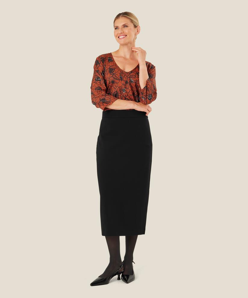 Stephanie JERSEY Skjørt, Black