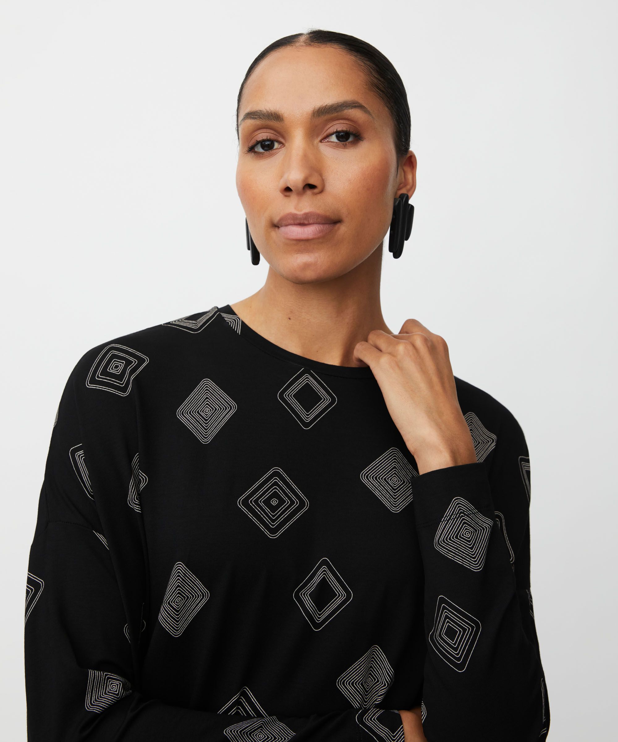 Bagggy JERSEY topp, Black