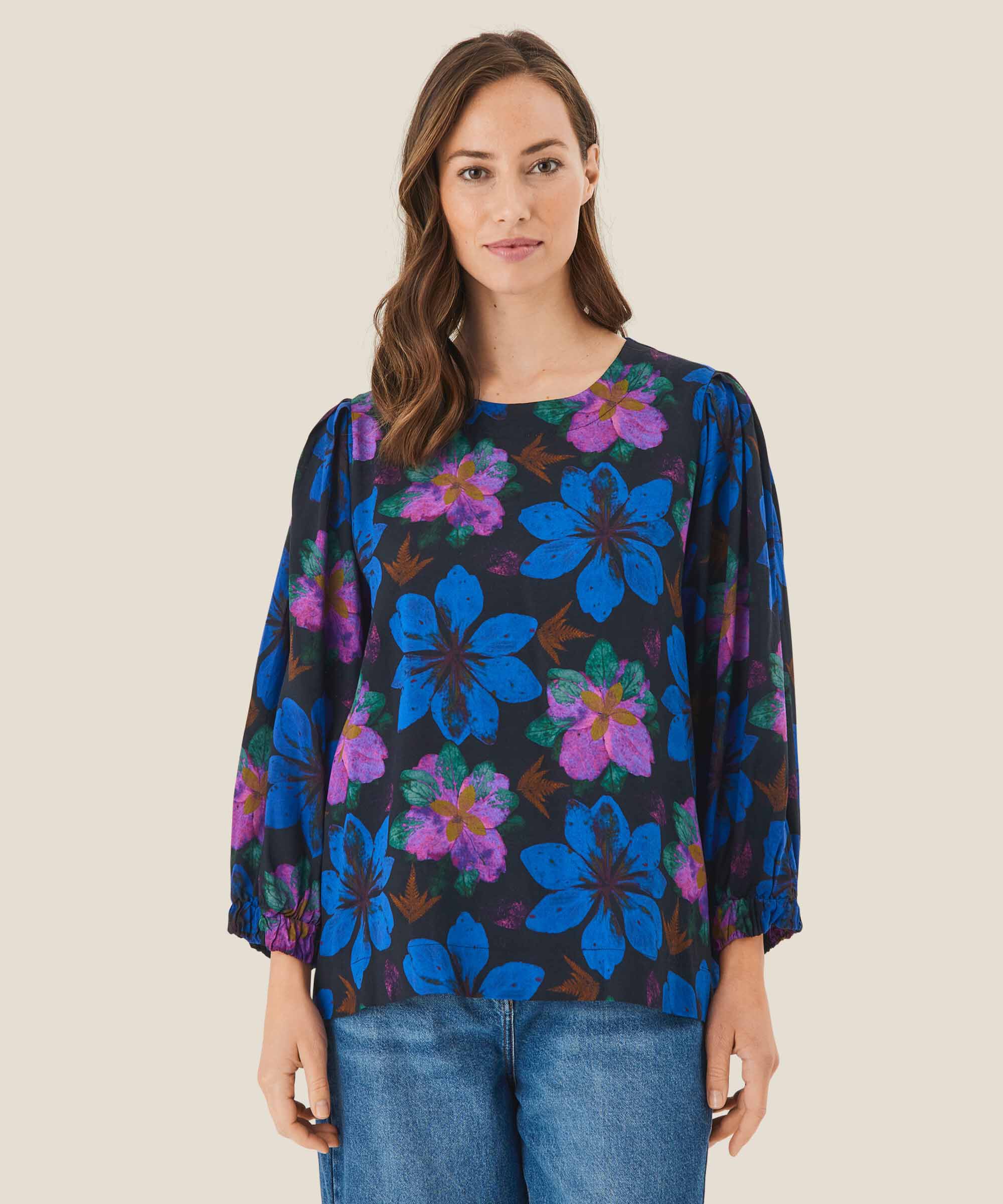 Brisa Bluse, Wild Aster