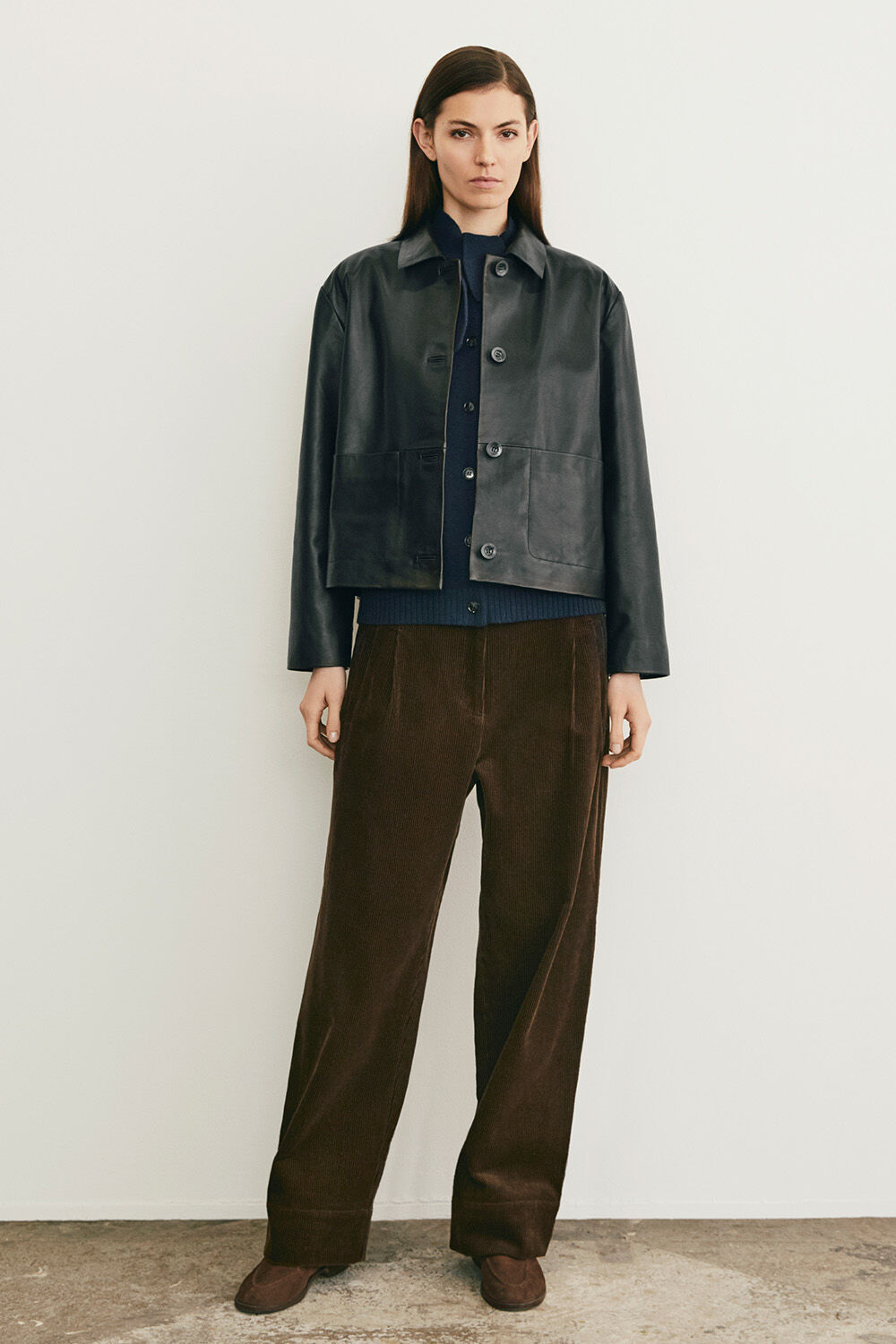 Jolissa Jakke - Black, Lokimia ull cardigan - Dress Blue, Phomello Bukse - Slate Black