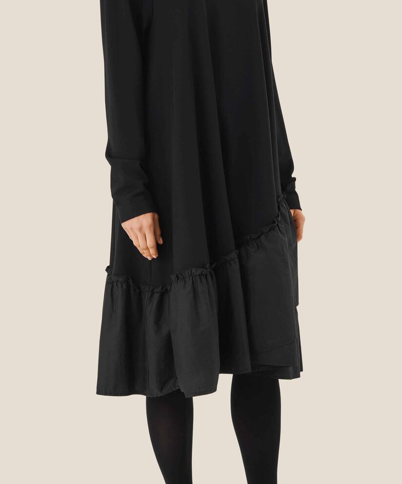 Nell JERSEY Kjole, Black, hi-res